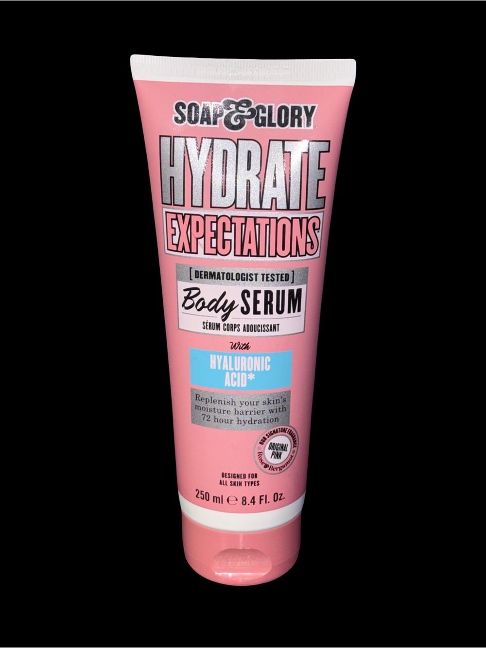 Soap & Glory Hydrate Expectations Body Serum - Pink with Blue Accent